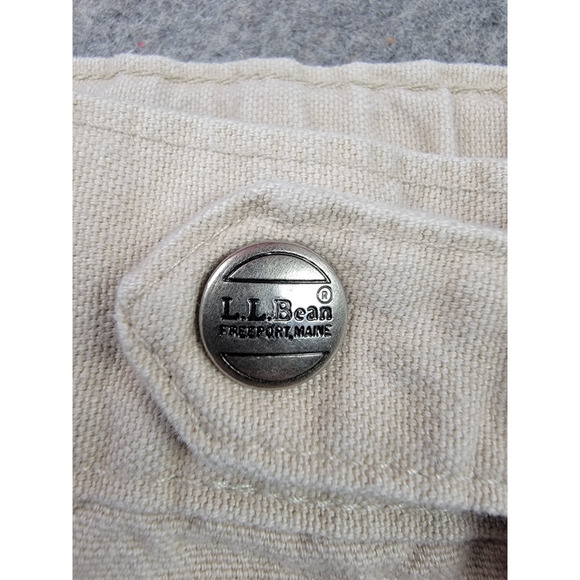 LL Bean Pathfinder Pants Womens 18 Beige Flannel Lined Outdoor - Picture 4 of 15